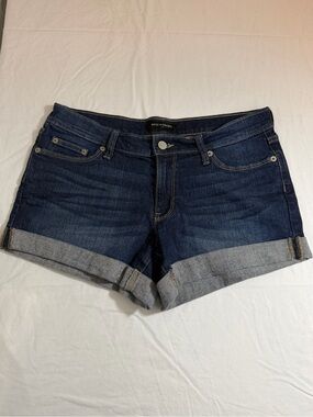 Banana Republic Dark Blue Denim Cuffed Jean Shorts